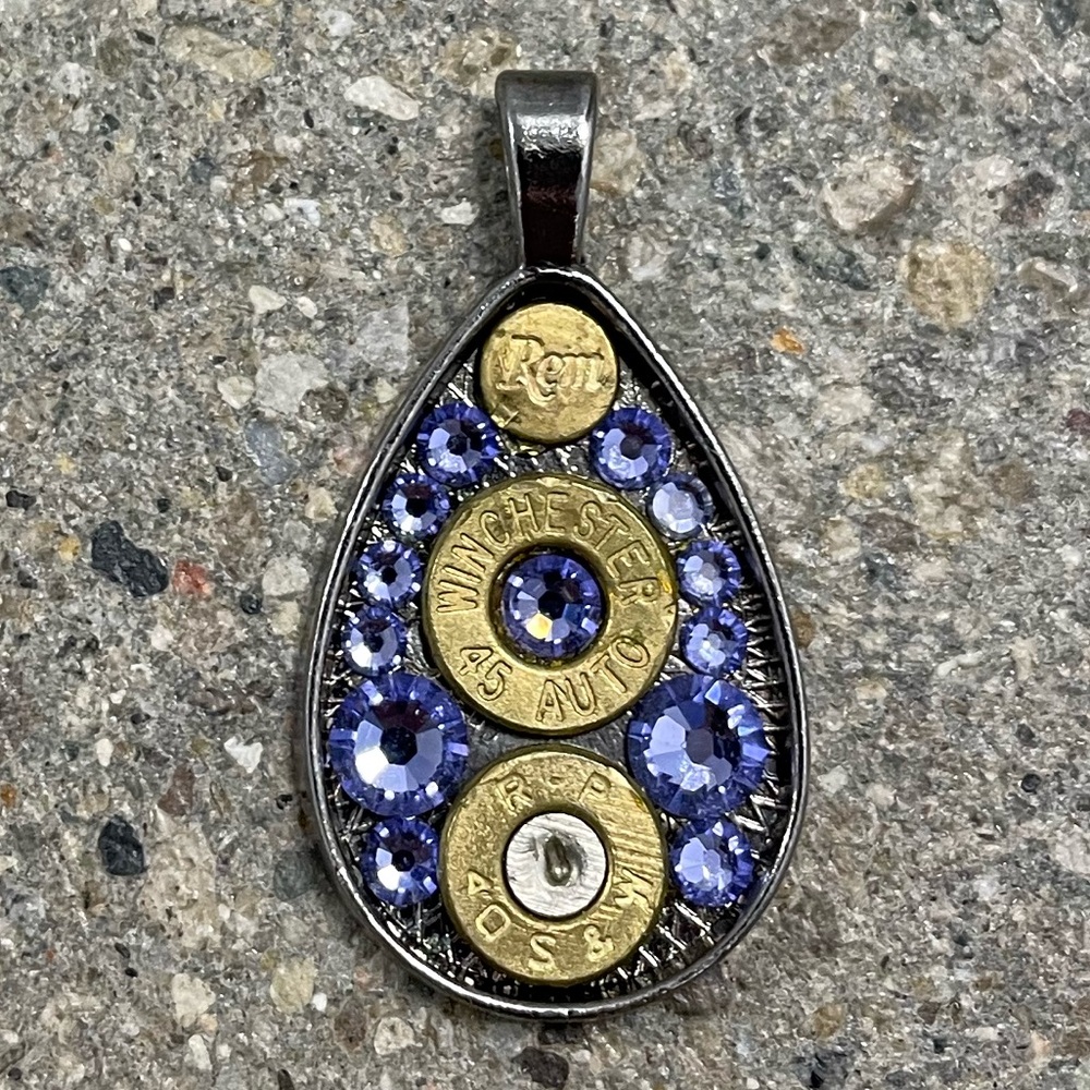 Shotgun Shell Pendant, Swarovski Elements, Made I… - image 2